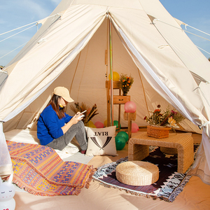 Tente de glamping en toile d'extérieur, tente <span class=keywords><strong>tipi</strong></span> imperméable, tente <span class=keywords><strong>tipi</strong></span> <span class=keywords><strong>adulte</strong></span> grande taille 5m, tentes de mariage - Product Image 6