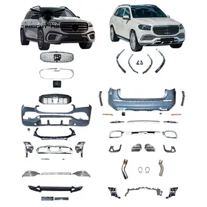 Mới Đến Xe Bumper Lưới Tản Nhiệt Fender Flare Bodykit Đối Với Mercedes Benz 2024 Thiết Kế GLS Điều Chỉnh Đến 63 AMG Maybach Cơ Thể Kit