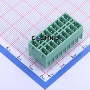 KF2EDGKVG-3.5-2*9P Plug-in Terminal Block Through hole,P=3.5mm Connector Board-to-Board / Socket - Closed Snap Fixing 2x9P 3.5mm - Product Image 1