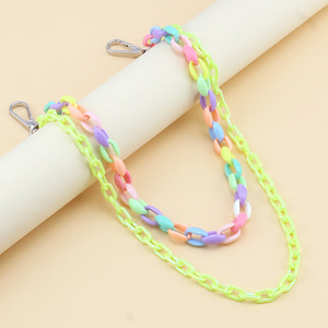 Colorful Double Layer Acrylic <b>Pants</b> Chain Fashionable Candy Color Waist Chain For Daily Wear - Product Image 4