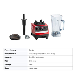 Mixeur Commercial Robuste 2L pour Glace Pilée et Smoothies avec Petit Bol Broyeur – Marque Privée - Product Image 2