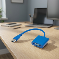 Adaptor USB 3.0 ke VGA HD15 untuk Laptop Baru