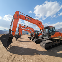 Excavatrice sur chenilles lourde Doosan DX225 de 23 tonnes avec moteur Cummins et pompe Kawasaki, certifiée CE ISO, pour travaux de terrassement