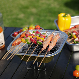 Aluminum <strong>Disposable</strong> Grill with Charcoal Consistent Heat &amp; Clean Burning for Impeccable Results - Product Image 1