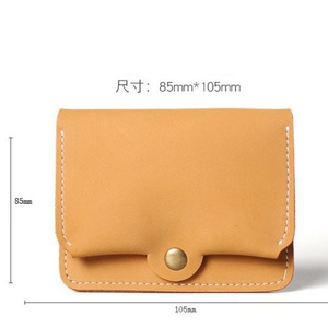 Handmade Slim Wallet Durable Organizer with Burnished Edges Genuine Leather Card Holder for Business Cards - Product Image 1