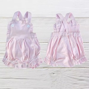 ชุดรอมเปอร์เด็กผู้หญิงน่ารัก ลายโมโนแกรม ผ้าฝ้าย 100% แต่งระบาย ชุดฤดูร้อน แฟชั่นลำลอง สไตล์บับเบิ้ล สำหรับเด็ก - Product Image 4