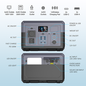 キャンプ用ソーラー発電所 700W 1200W 1500W 3000W 5000W 屋外ポータブルソーラー Lifepo4 ポータブル電源 - Product Image 3