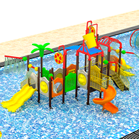 Toboggan extérieur pour aire de jeux aquatique