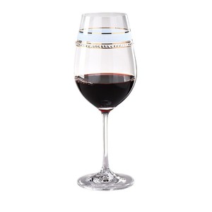 Red Wine Glass With Gold Plated Crystal Beads Party Drinkware For Adults - Product Image 1