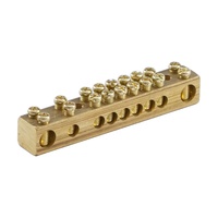 Bloc de bornes PCB à filetage femelle en laiton de haute qualité et borne de terre pour câble de terre, barre omnibus neutre pour assemblage électrique