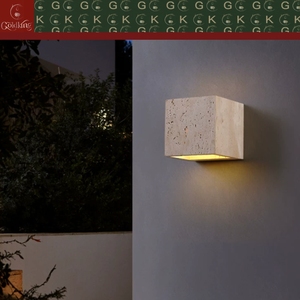 GOLDKING Mur d'escalier, Mur extérieur de jardin, Mur intérieur moderne, <span class=keywords><strong>Travertin</strong></span> beige naturel, Cube de 120 mm, Fixation OEM ODM - Product Image 5