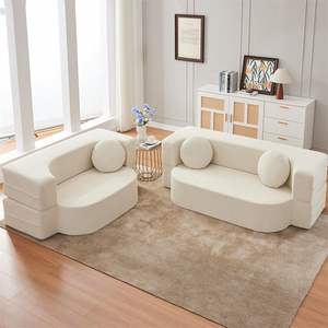 Sofá Curvo Modular <span class=keywords><strong>en</strong></span> Forma de Nube, Color Amarillo Jengibre, Sofá de Arco Redondo, Combinación Libre, Sofá de Lujo de 1 a <span class=keywords><strong>6</strong></span> Plazas, 2025 - Product Image 6