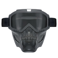 Masque intégral de moto avec lunettes, anti-poussière, demi-casque, nouvelle mode, lunettes tactiques de route, lunettes de soleil sport UV400 anti-rayures