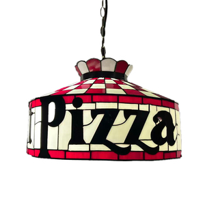 Lámpara Colgante Tiffany de Vidrio con Diseño de Pizza, Roja a Cuadros, Hecha a Mano, de Vidrio Coloreado, para Decoración de Pizzerías, Cafeterías y Restaurantes - Product Image 6