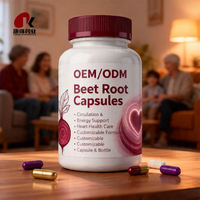 Capsules de racine de betterave OEM ODM, extrait de betterave rouge, certifié GMP, complément nutritionnel, marque privée, vente en gros