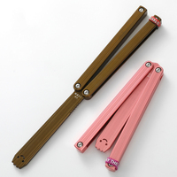 Couteau pliant papillon en alliage de titane 7050 personnalisé, pratique, pour le camping en plein air, l'entraînement, jouet, cadeau