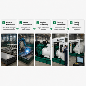 Generador Diésel Industrial Súper Silencioso de Alta Eficiencia con Motor Cummins WeiChai, Refrigeración por Agua, 50kW 100kW, 50kva 100kva con ATS - Product Image 4
