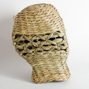 Tessuto a mano erba coniglio nido di Yurt coniglietto casa gabbia per animali domestici coniglio cavia erba nido letto di coniglio giocattoli da masticare criceto tunnel - Product Image 2