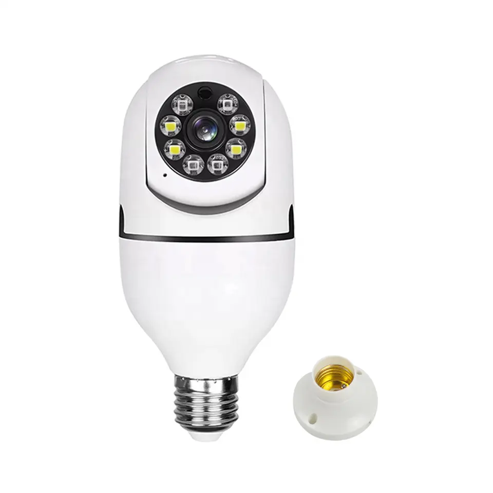 Factory Sale Ycc365 5G Wifi E27 E26 Bulb Surveillance Camera Night Vision Automatic Human Tracking Security Monitor Icam365 APP