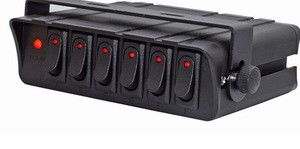 กล่องสวิตช์โยก 6 ช่อง Yuhe YH-DH6-H พร้อมไฟฉุกเฉินแบบสโตรบ 12V แผงควบคุมแบบท็อกเกิล - Product Image 6