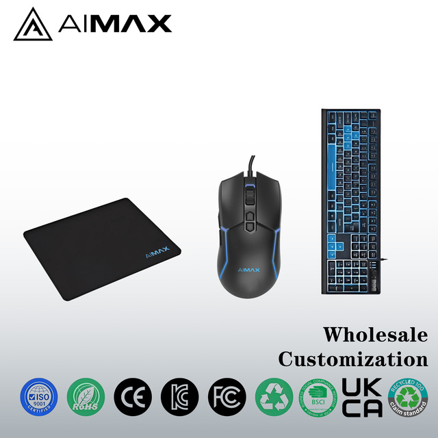 RGB Backlit LED Keyboard USB 6400 DPI Ergonomic Mouse Large-sized Mouse Pad Waterproof Durable Design Gaming Multimedia Function