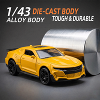 Voiture de sport miniature en alliage métallique écologique à l'échelle 1:43, modèle M4 Divo Mustang ZL1, avec portes ouvrables et fonction de recul, jouet pour enfants, cadeau