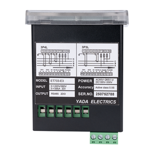 YADA Smart 98 * 98mm RS485 Modbus RTU電気消費メーター多機能3相パワーパネル多レートエネルギーメーター - Product Image 5