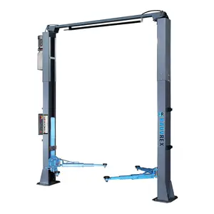 Hauvrex 4 Ton Clear Floor Twee Post Lift Met Automatische Release Verstelbare Hoogte En Verstelbare Breedte 85Mm Super lage Lifting Arm