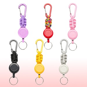 Multi-Purpose Telescopic Automatic Rebound Stainless Steel Durable Anti-Loss Retractable <b>Carabiner</b> <b>Keychain</b> Mountaineering - Product Image 3