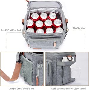 Free Sample Portable Lunch Bag Foldable Insulated Cooler Bag with Hand-carried and Shoulder-carried Ice Bag - Product Image 6