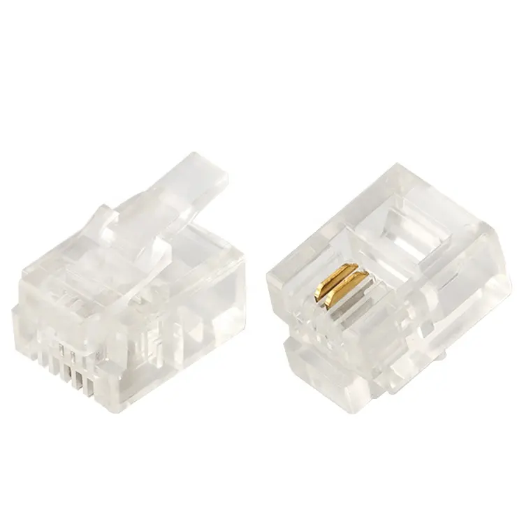 6P2C RJ45 modüler Jack Cat6 konnektör fişi RJ45 ağ bağlantısı