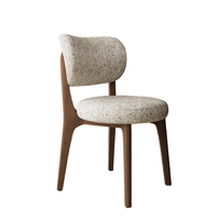 Chaises de Salle à Manger Modernes de Luxe Nouveau Design Tissu et Cuir Décoratives pour Café et Salon à Tenon et Mortaise