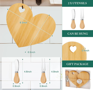 Nieuw Ontwerp Groothandel Houten Hart Kaasplank Houten Snackschotel Houten Dienblad Voor Thuisfeesten - Product Image 2