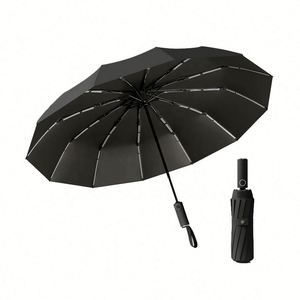 Set de Regalo Corporativo Negro con Logotipo Personalizado, con Bolsa de Lona, Botella de Agua, Cuaderno y Paraguas para Bienvenida - Product Image 4