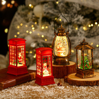 Lanterne musicale de Noël, petite décoration pour la veille de Noël, arrangement de cadeaux, veilleuse, plastique écologique, UV Noël