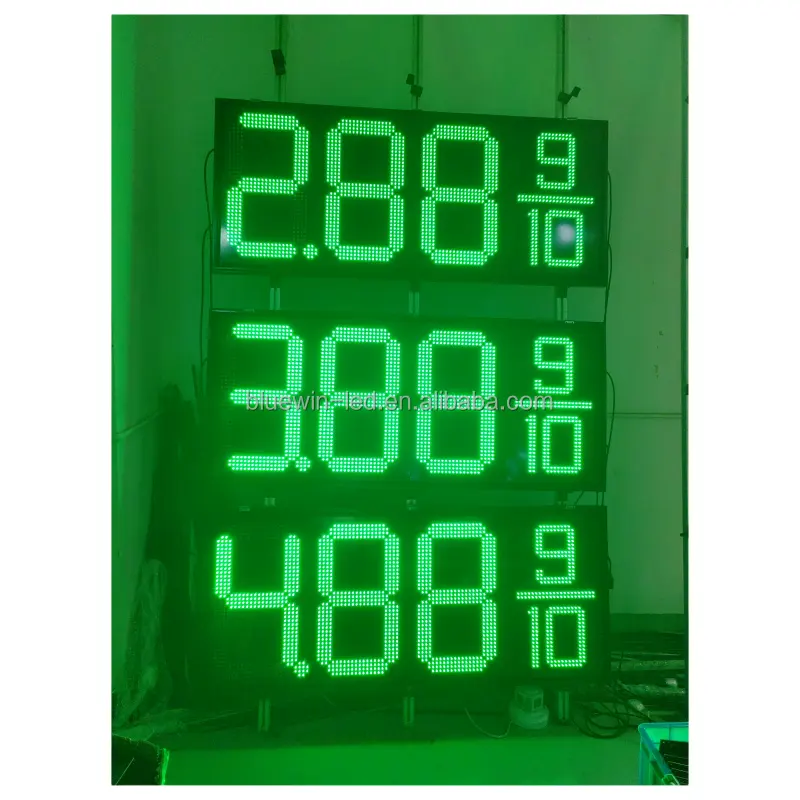 Gas station price display electronic sign board 24-inch petrol price sign led display board