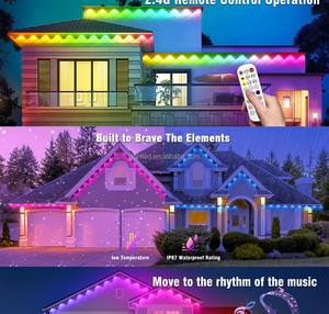 Ứng dụng kiểm soát RGB IP66 không thấm nước <span class=keywords><strong>LED</strong></span> <span class=keywords><strong>Pixel</strong></span> chuỗi đèn giáng sinh trang trí PC đèn cơ thể mái hiên linh hoạt điểm đèn cho - Product Image 5