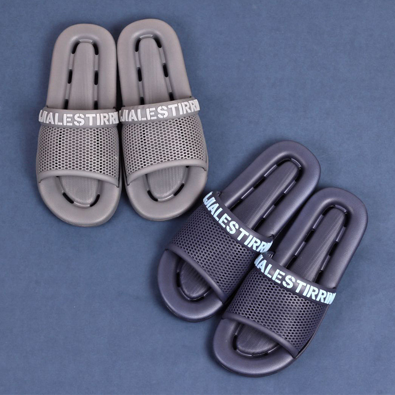 OEM EVA PVC Couple Massage Slippers Women Non-slip Thick Sole Slippers Men
