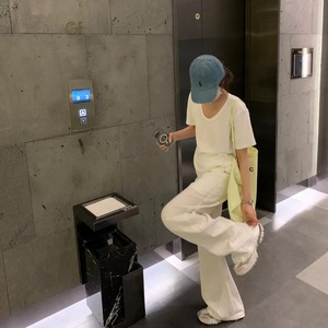 กระเป๋าสะพายผ้าใบสีเหลืองความจุขนาดใหญ่กระเป๋าช้อปปิ้งแบบเรียบง่ายแบบพกพาชุดประจำวันฤดูร้อนปี 2024 - Product Image 3