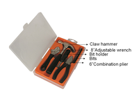17 pièces transparent boîte à outils multi mini outils chauds kit main pour la promotion ensemble de trousse à outils