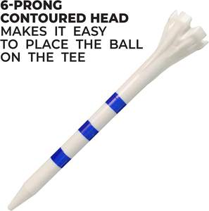 Tees de golf coniques personnalisés biodégradables, durables et colorés avec marquage de profondeur, tees de golf en plastique à niveaux - Product Image 2