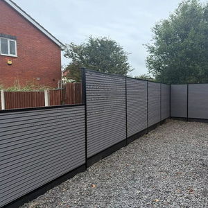 Panneaux de clôture de confidentialité en aluminium personnalisés écran de clôture de confidentialité en métal gris pour jardin clôture de confidentialité en aluminium pour l'extérieur pour la maison - Product Image 1