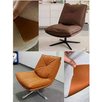 Fauteuil pivotant moderne en cuir, confortable, une place, pour salon, bureau, balcon, avec housse amovible, fauteuil à dossier haut