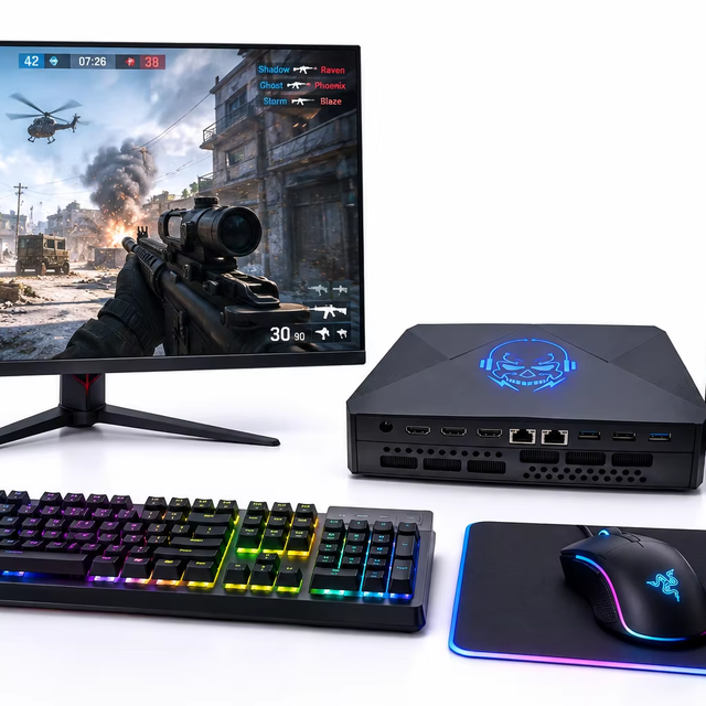New Commercial Mini PC Intel Core I7-8709G 64GB DDR4 RAM SSD HDD Multifunction Windows 11/Linux Radeo RX Vega M GL Powerful