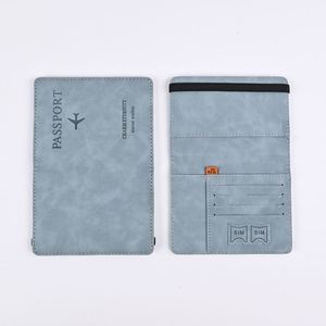 Pu Leather Strap RFID <b>Passport</b> Holder Protective <b>Cover</b> Travel Wallet Card Bag Ticket Holder Custom Logo - Product Image 4