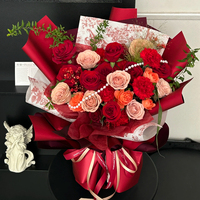 Papel de Envolver Flores Coreano Grueso de Doble Cara, Suministros para Floristería, Papel de Envolver Floral Impermeable, Precio de Fábrica, en Existencia