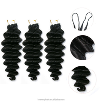 Extensions de cheveux humains bouclés style bohème, 10-30 pouces, pour tressage, épaisseur double trame, style crochet