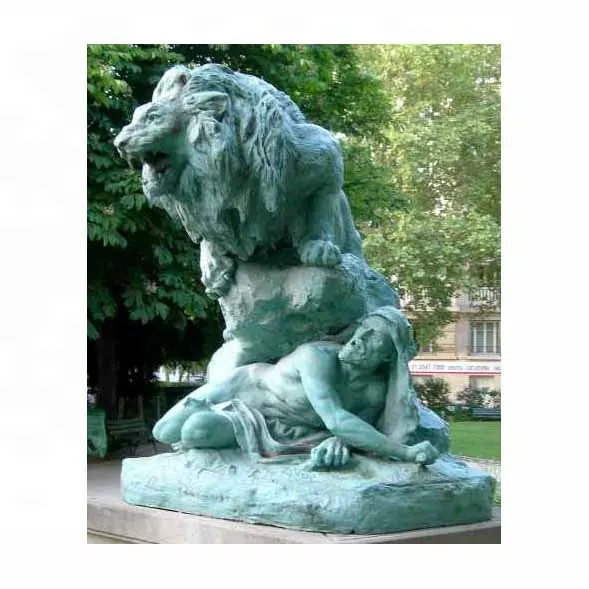 Famosa escultura <span class=keywords><strong>Leão</strong></span> rugissant vida tamanho estátua de bronze de animais