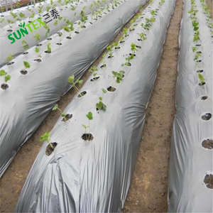 Film de paillage agricole noir <span class=keywords><strong>argent</strong></span>é <span class=keywords><strong>en</strong></span> plastique, couverture du sol, hydratant et anti-insectes, LDPE avec film de paillage UV - Product Image 5