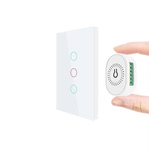 Interrupteur sans fil tactile à 2 voies Brésil US 16A, télécommande RF 433Mhz, module de lampe intelligent pour la maison, verre marche/arrêt, 110V 220V - Product Image 1